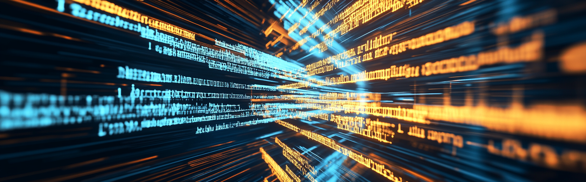 Books against a backdrop of code